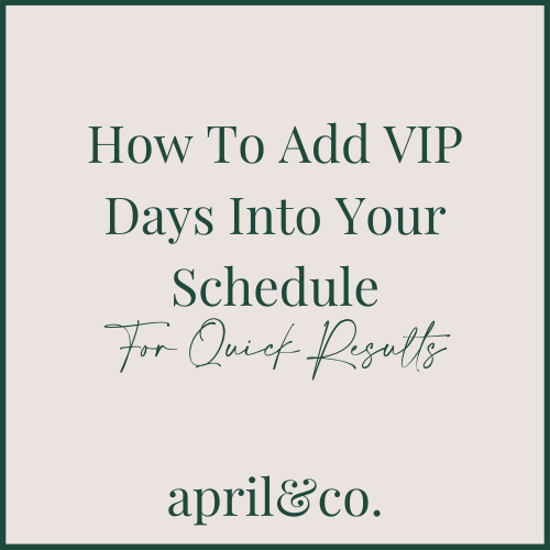 How To Add VIP Days Into Yours Schedule For Quick Results