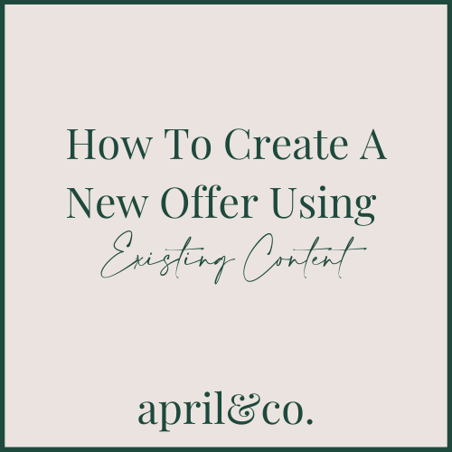 How To Create A New Offer Using Existing Content