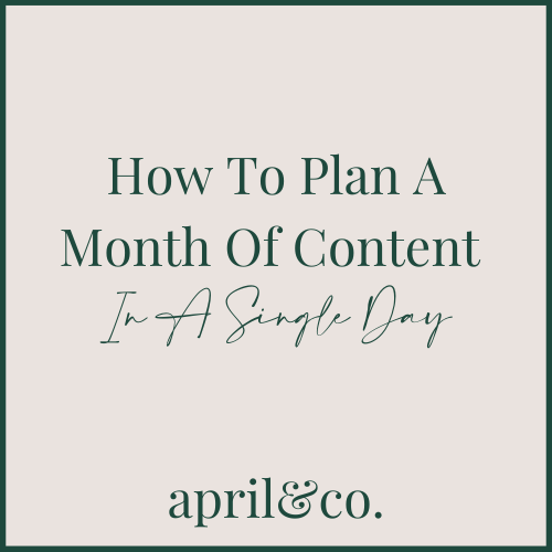 How To Plan A Month Of Content In A Single Day